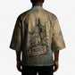 Anubis Kimono Ancient Egyptian Aged Papyrus, Scales of Justice, and Egyptian Hieroglyph - African Pride