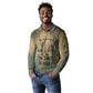 Anubis Long Sleeve Polo Shirt Ancient Egyptian Aged Papyrus, Scales of Justice, and Egyptian Hieroglyph - African Pride