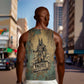 Anubis Men Tank Top Ancient Egyptian Aged Papyrus, Scales of Justice, and Egyptian Hieroglyph - African Pride