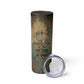Anubis Skinny Tumbler Ancient Egyptian Aged Papyrus, Scales of Justice, and Egyptian Hieroglyph - African Pride