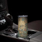 Anubis Skinny Tumbler Ancient Egyptian Aged Papyrus, Scales of Justice, and Egyptian Hieroglyph - African Pride