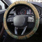Anubis Steering Wheel Cover Ancient Egyptian Aged Papyrus, Scales of Justice, and Egyptian Hieroglyph - African Pride