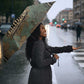 Anubis Umbrella Ancient Egyptian Aged Papyrus, Scales of Justice, and Egyptian Hieroglyph - African Pride