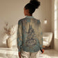Anubis Women Casual Shirt Ancient Egyptian Aged Papyrus, Scales of Justice, and Egyptian Hieroglyph - African Pride
