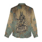 Anubis Women Casual Shirt Ancient Egyptian Aged Papyrus, Scales of Justice, and Egyptian Hieroglyph - African Pride
