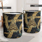 Anubis Ancient Egyptian Laundry Basket with Starry Mummy Wrap Pattern, Anubis Warrior Illustration, and Pyramid - African Pride