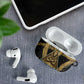 Anubis Ancient Egyptian AirPods Case with Starry Mummy Wrap Pattern, Anubis Warrior Illustration, and Pyramid - African Pride