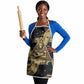 Anubis Ancient Egyptian Apron with Starry Mummy Wrap Pattern, Anubis Warrior Illustration, and Pyramid - African Pride