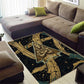 Anubis Ancient Egyptian Area Rug with Starry Mummy Wrap Pattern, Anubis Warrior Illustration, and Pyramid - African Pride