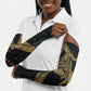Anubis Ancient Egyptian Arm Sleeves with Starry Mummy Wrap Pattern, Anubis Warrior Illustration, and Pyramid - African Pride
