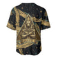 Anubis Ancient Egyptian Baseball Jersey with Starry Mummy Wrap Pattern, Anubis Warrior Illustration, and Pyramid - African Pride