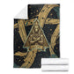 Anubis Ancient Egyptian Blanket with Starry Mummy Wrap Pattern, Anubis Warrior Illustration, and Pyramid - African Pride