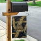 Anubis Ancient Egyptian Garden Flag with Starry Mummy Wrap Pattern, Anubis Warrior Illustration, and Pyramid - African Pride