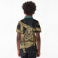 Anubis Ancient Egyptian Kid Polo Shirt with Starry Mummy Wrap Pattern, Anubis Warrior Illustration, and Pyramid - African Pride