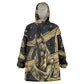 Anubis Ancient Egyptian Kid Wearable Blanket Hoodie with Starry Mummy Wrap Pattern, Anubis Warrior Illustration, and Pyramid - African Pride