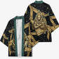 Anubis Ancient Egyptian Kimono with Starry Mummy Wrap Pattern, Anubis Warrior Illustration, and Pyramid - African Pride