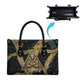 Anubis Ancient Egyptian Leather Bag with Starry Mummy Wrap Pattern, Anubis Warrior Illustration, and Pyramid - African Pride