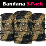 Anubis Ancient Egyptian Neck Gaiter with Starry Mummy Wrap Pattern, Anubis Warrior Illustration, and Pyramid - African Pride