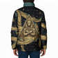 Anubis Ancient Egyptian Padded Jacket with Starry Mummy Wrap Pattern, Anubis Warrior Illustration, and Pyramid - African Pride
