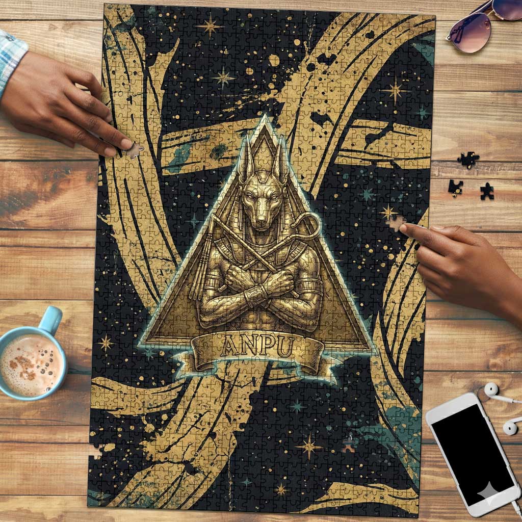 Anubis Ancient Egyptian Puzzle with Starry Mummy Wrap Pattern, Anubis ...