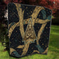 Anubis Ancient Egyptian Quilt with Starry Mummy Wrap Pattern, Anubis Warrior Illustration, and Pyramid - African Pride