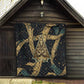 Anubis Ancient Egyptian Quilt with Starry Mummy Wrap Pattern, Anubis Warrior Illustration, and Pyramid - African Pride