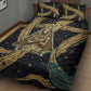 Anubis Ancient Egyptian Quilt Bed Set with Starry Mummy Wrap Pattern, Anubis Warrior Illustration, and Pyramid - African Pride