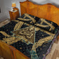 Anubis Ancient Egyptian Quilt Bed Set with Starry Mummy Wrap Pattern, Anubis Warrior Illustration, and Pyramid - African Pride