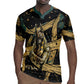 Anubis Ancient Egyptian Rugby Jersey with Starry Mummy Wrap Pattern, Anubis Warrior Illustration, and Pyramid - African Pride