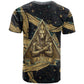 Anubis Ancient Egyptian T shirt with Starry Mummy Wrap Pattern, Anubis Warrior Illustration, and Pyramid - African Pride