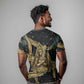 Anubis Ancient Egyptian T shirt with Starry Mummy Wrap Pattern, Anubis Warrior Illustration, and Pyramid - African Pride