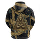 Anubis Ancient Egyptian Zip Hoodie with Starry Mummy Wrap Pattern, Anubis Warrior Illustration, and Pyramid - African Pride