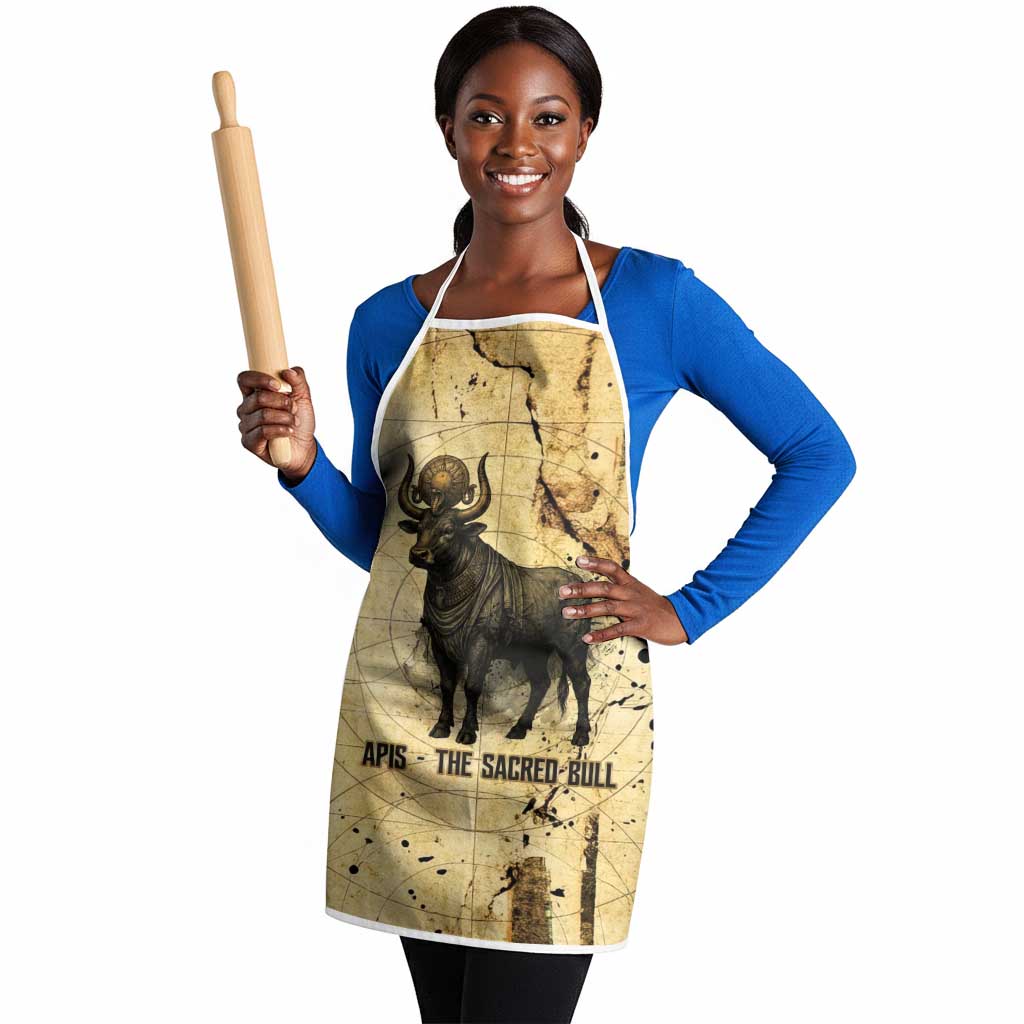 Apis Apron Ancient Egyptian Papyrus Map, Egyptian Crown Bull Illustration - African Pride
