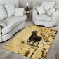 Apis Area Rug Ancient Egyptian Papyrus Map, Egyptian Crown Bull Illustration - African Pride