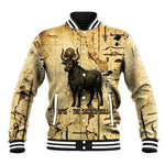 Apis Baseball Jacket Ancient Egyptian Papyrus Map, Egyptian Crown Bull Illustration - African Pride