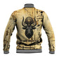 Apis Baseball Jacket Ancient Egyptian Papyrus Map, Egyptian Crown Bull Illustration - African Pride