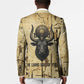 Apis Blazer Ancient Egyptian Papyrus Map, Egyptian Crown Bull Illustration - African Pride