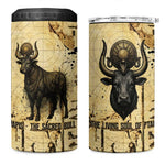Apis 4 in 1 Can Cooler Tumbler Ancient Egyptian Papyrus Map, Egyptian Crown Bull Illustration - African Pride