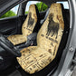 Apis Car Seat Cover Ancient Egyptian Papyrus Map, Egyptian Crown Bull Illustration - African Pride