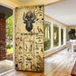 Apis Door Cover Ancient Egyptian Papyrus Map, Egyptian Crown Bull Illustration - African Pride