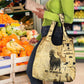 Apis Grocery Bag Ancient Egyptian Papyrus Map, Egyptian Crown Bull Illustration - African Pride