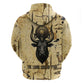 Apis Hoodie Ancient Egyptian Papyrus Map, Egyptian Crown Bull Illustration - African Pride