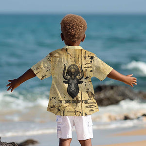 Apis Kid Hawaiian Shirt Ancient Egyptian Papyrus Map, Egyptian Crown Bull Illustration - African Pride