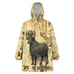 Apis Kid Wearable Blanket Hoodie Ancient Egyptian Papyrus Map, Egyptian Crown Bull Illustration - African Pride