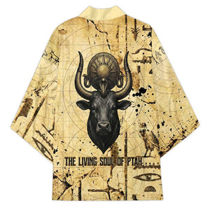 Apis Kimono Ancient Egyptian Papyrus Map, Egyptian Crown Bull Illustration - African Pride