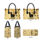 Apis Leather Bag Ancient Egyptian Papyrus Map, Egyptian Crown Bull Illustration - African Pride