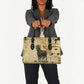 Apis Leather Bag Ancient Egyptian Papyrus Map, Egyptian Crown Bull Illustration - African Pride