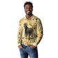 Apis Long Sleeve Polo Shirt Ancient Egyptian Papyrus Map, Egyptian Crown Bull Illustration - African Pride