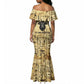 Apis Mermaid Dress Ancient Egyptian Papyrus Map, Egyptian Crown Bull Illustration - African Pride