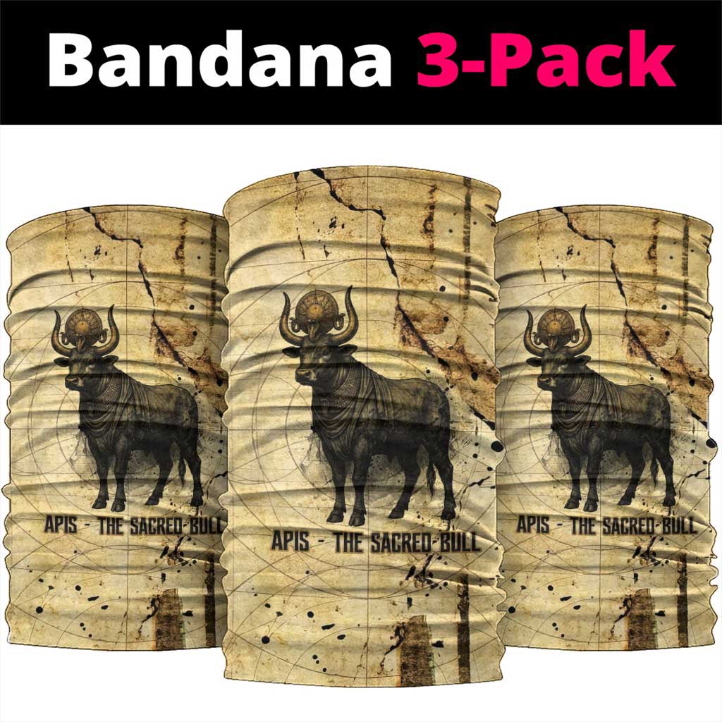 Apis Neck Gaiter Ancient Egyptian Papyrus Map, Egyptian Crown Bull Illustration - African Pride